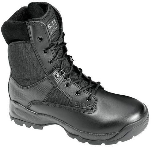 5.11 Tactical 5.11 ATAC 12001 8in Side Zip Boots, Black, Size 10.5 Wide