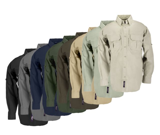 5.11 Tactical 5.11 Tactical 72157 Cotton Pro Long Sleeve Shirt, Grey, Extra Large GREY-XL