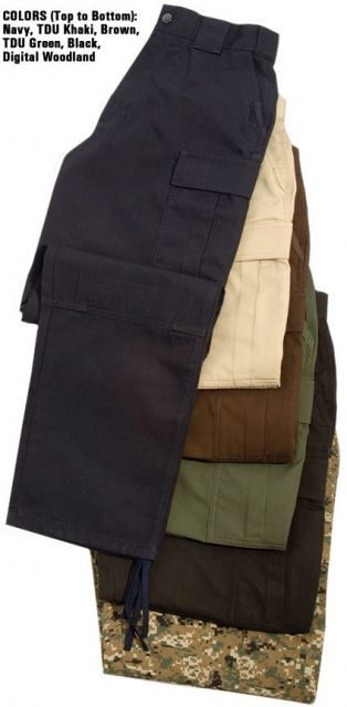 5.11 Tactical 5.11 Tactical 74004 TDU Poly/Cotton Twill Pants, Black, Medium, Long