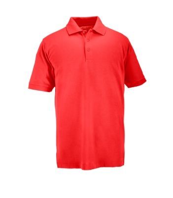 5.11 Tactical 5.11 Professional Polo w/ Short Sleeves - Range-Red, Small