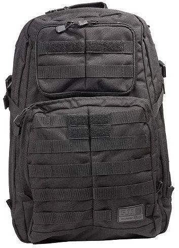 5.11 Tactical 5.11 RUSH 24 VTAC Backpack, Black w/ Fleece-Lined Pockets, 58601-019