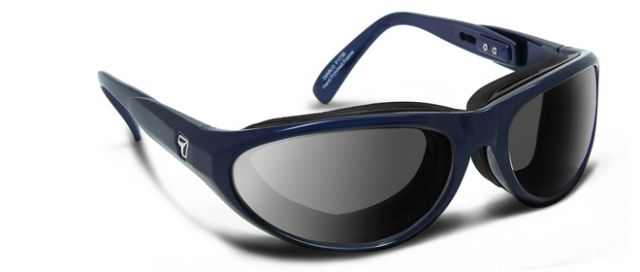 7 Eye 7 Eye Air Shield Diablo Sunglasses,SharpView Gray Lens,Midnight Blues Frame,M-L 173841