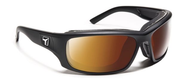 7 Eye 7 Eye Air Shield Panhead Sunglasses,SharpView Copper Lens,Matte Black Frame,M-XL 260142