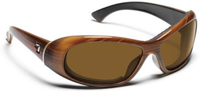 7 Eye 7 Eye Air Dam Sunglasses Zephyr, Sharp View Polarized PC Lens, Sandalwood Frame, S-M, Women 564153