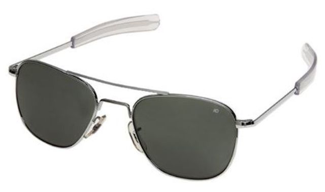 AO AO Original Pilot LE Sunglasses w/ Matte Chrome Frame and Polycarbonate Gradient Grey Lens MCGRGRY-WS145-20-55-45