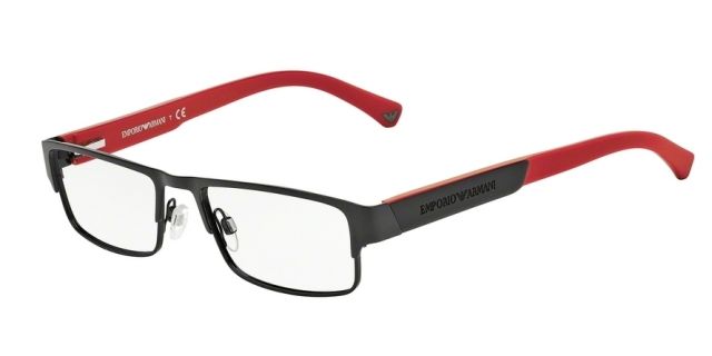 Armani Armani EA1005 Progressive Prescription Eyeglasses 3001-52 - Matte Black Frame