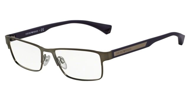 Armani Armani EA1035 Single Vision Prescription Eyeglasses 3096-53 - Matte Gunmetal Frame