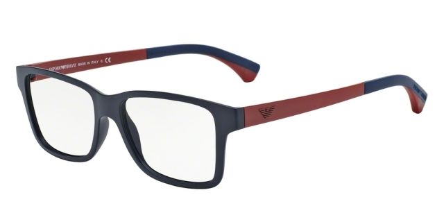 Armani Armani EA3018 Single Vision Prescription Eyeglasses 5122-53 - Matte Blue Frame
