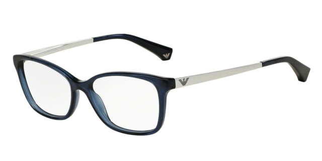 Armani Armani EA3026 Single Vision Prescription Eyeglasses 5072-52 - Transparent Blue Frame