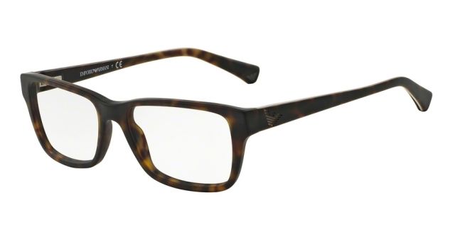 Armani Armani EA3057F Progressive Prescription Eyeglasses 5026-55 - Matte Havana Frame