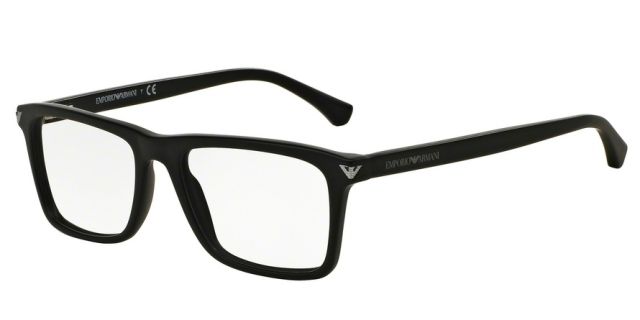 Armani Armani EA3071 Single Vision Prescription Eyeglasses 5042-55 - Matte Black Frame