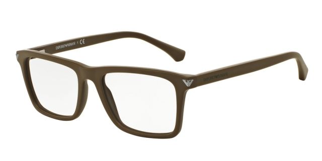 Armani Armani EA3071 Single Vision Prescription Eyeglasses 5453-55 - Matte Mud Frame
