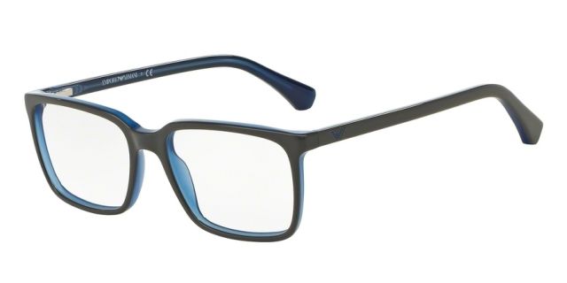 Armani Armani EA3074 Bifocal Prescription Eyeglasses 5467-55 - Top Grey On Opal Blue Frame