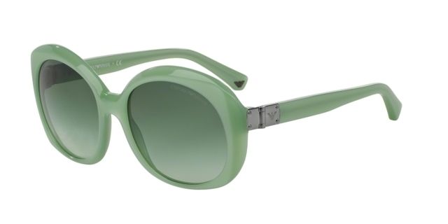 Armani Armani EA4009 Single Vision Prescription Sunglasses EA4009-50858E-56 - Lens Diameter 56 mm, Frame Color Opal Aqua Green