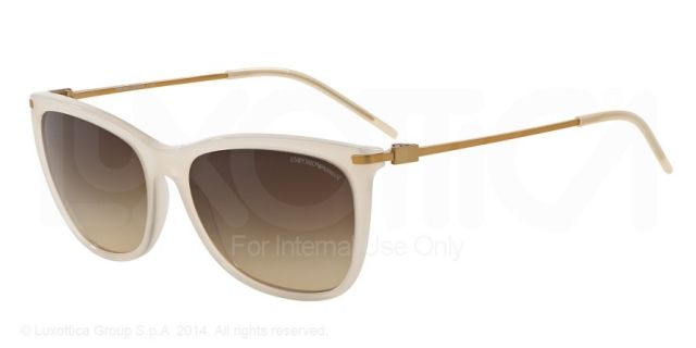 Armani Armani EA4051 Single Vision Prescription Sunglasses EA4051-538113-56 - Lens Diameter 56 mm, Frame Color Opal Sand