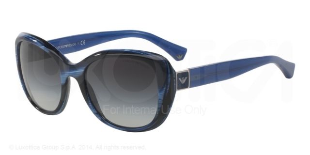Armani Armani EA4052 Bifocal Prescription Sunglasses EA4052-53988G-54 - Lens Diameter 54 mm, Frame Color Blue Horn