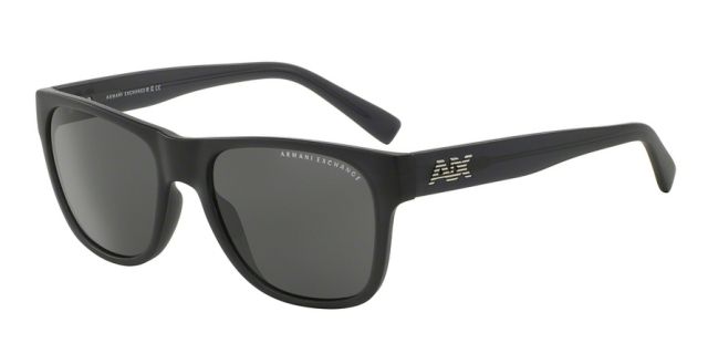 Armani Exchange Armani Exchange AX4008 Progressive Prescription Sunglasses AX4008-802087-56 - Lens Diameter 56 mm, Frame Color Matte Black Transparent