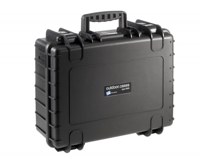 B&W International B&W International Type 5000 Black Outdoor Case With Si Foam, Black, Medium 5000/B/SI