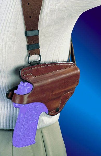 Bianchi Bianchi X16 Agent X Shoulder Holster - Unlined - Plain Tan, Right Hand - Ruger SP101 2in and Similar - 17260