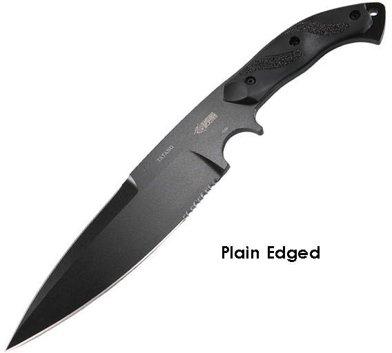 BlackHawk Blackhawk Tatang Black Fixed Blade, Plain, Black FRN Handle, Sheath BH-15TT00BK