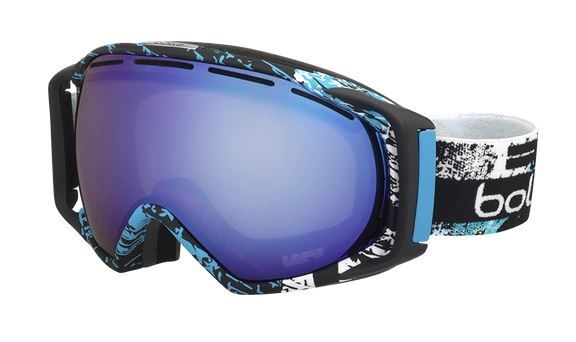 Bolle Bolle Gravity Ski/Snowboard Goggles,Matte Black and Blue Frame,Aurora Lens 21295
