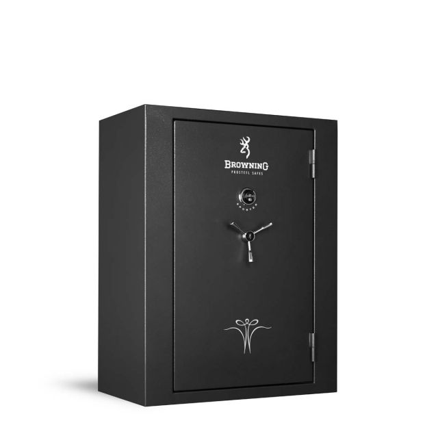 Browning Safes Browning Safes Sporter Extra Wide SP40 Gun Safe,58x44x27in,Hammer Gray,Silver Chrome,Scroll,S and G Mechanical Lock 1601100189