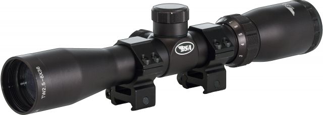 BSA Optics BSA Optics 2.5-8x36mm Tactical Weapon 30mm Riflescope w/ Mil-Dot Reticle and Rings TW2.5-8X36/30WRCP