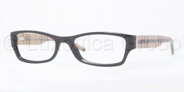 Burberry Burberry BE2094 Single Vision Prescription Eyewear 3001-5217 - Shiny Black