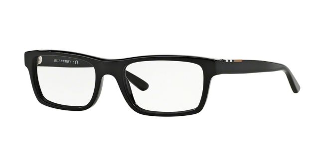 Burberry Burberry BE2138 Progressive Prescription Eyeglasses 3396-53 - Top Transp/black Frame, Demo Lens Lenses
