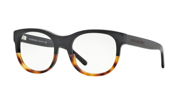 Burberry Burberry BE2169 Single Vision Prescription Eyeglasses 3465-50 - Black/light Havana Frame
