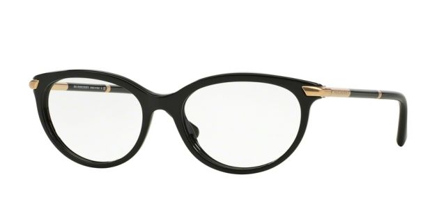 Burberry Burberry BE2177 Single Vision Prescription Eyeglasses 3001-51 - Black Frame