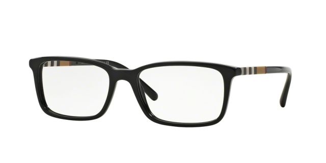 Burberry Burberry BE2199 Single Vision Prescription Eyeglasses 3001-53 - Black Frame