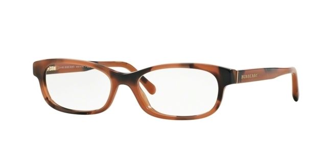 Burberry Burberry BE2202 Single Vision Prescription Eyeglasses 3518-54 - Spotted Amber Frame