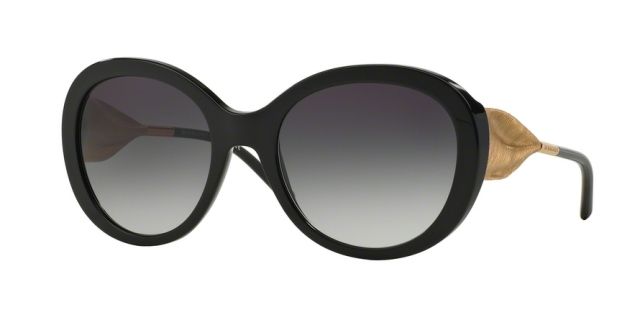 Burberry Burberry BE4191 Single Vision Prescription Sunglasses BE4191-30018G-57 - Lens Diameter 57 mm, Frame Color Black