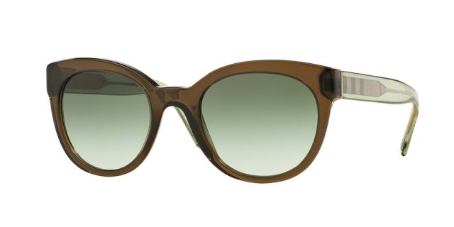 Burberry Burberry BE4210 Single Vision Prescription Sunglasses BE4210-30108E-52 - Lens Diameter 52 mm, Frame Color Olive Green