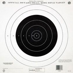 Champion Traps and Targets Champion GTQ-4 100yd Small Bore Rifle, Single Bullseye Targets - 12 Pk - 40762