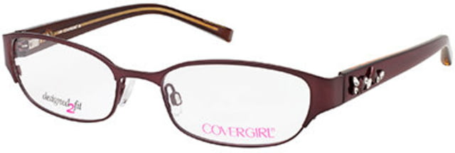 Cover Girl Cover Girl CG0424 Single Vision Prescription Eyeglasses CG042454069 - Lens Diameter 54 mm, Frame Color Shiny Bordeaux