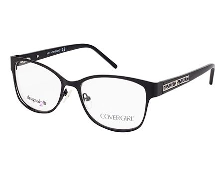 Cover Girl Cover Girl CG0433 Progressive Prescription Eyeglasses - Shiny Black Frame, 54 mm Lens Diameter CG043354001
