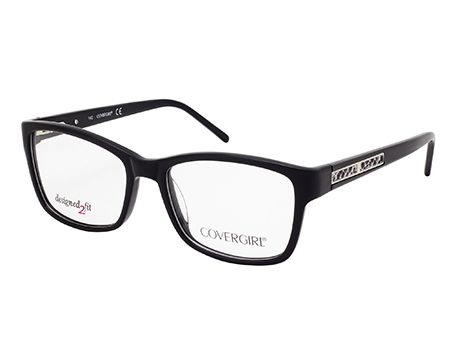 Cover Girl Cover Girl CG0434 Single Vision Prescription Eyeglasses - Shiny Black Frame, 53 mm Lens Diameter CG043453001