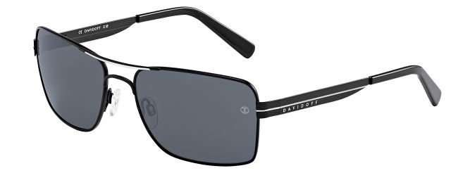 Davidoff Davidoff 97336 Single Vision Prescription Sunglasses, Black Frame, 97336-610SV