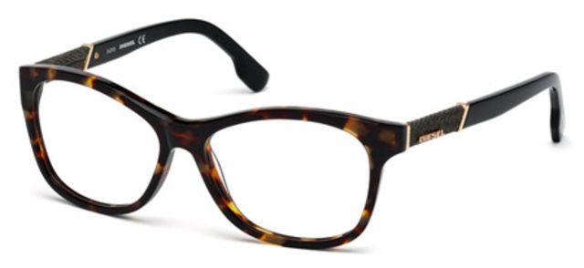 Diesel Diesel DL5085 Single Vision Prescription Eyeglasses - Dark Havana Frame, 54 mm Lens Diameter DL508554052