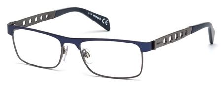 Diesel Diesel DL5114 Progressive Prescription Eyeglasses - Blue Frame, 53 mm Lens Diameter DL511453092