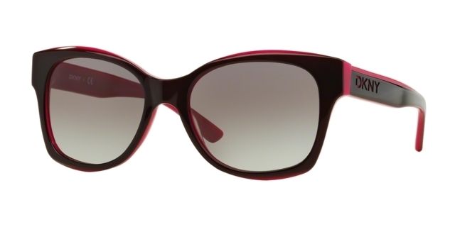 DKNY DKNY DY4132 Single Vision Prescription Sunglasses DY4132-368611-55 - Lens Diameter 55 mm, Frame Color Bordeaux Pink