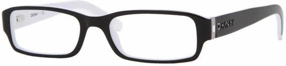 DKNY DKNY Eyeglasses DY4585B with No-Line Progressive Rx Prescription Lenses, Select Frame Color / Lens Diameter Black-White Frame / 52 mm Prescription Lenses