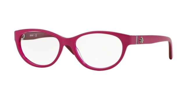 DKNY DKNY DY4655M Single Vision Prescription Eyeglasses 3635-51 - Top Fuxia On Fuxia Transp Frame