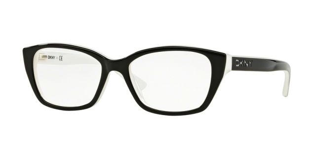 DKNY DKNY DY4668 Single Vision Prescription Eyeglasses 3627-53 - Black/White Frame
