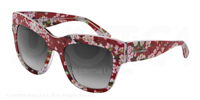 Dolce&Gabbana Dolce&Gabbana ALMOND FLOWERS DG4231 Bifocal Prescription Sunglasses DG4231-28458G-54 - Lens Diameter 54 mm, Frame Color Red Peach Flowers