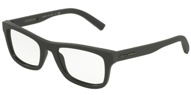 Dolce&Gabbana Dolce&Gabbana DG1271 Single Vision Prescription Eyeglasses 1267-53 - Grey Rubber Frame