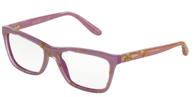 Dolce&Gabbana Dolce&Gabbana DG3220 Single Vision Prescription Eyeglasses 2919-54 - Leaf Gold On Violet Frame