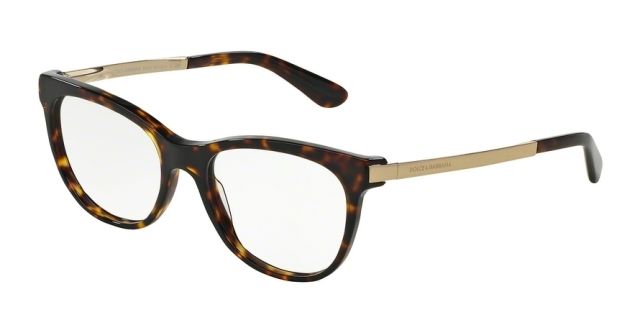 Dolce&Gabbana Dolce&Gabbana DG3234 Single Vision Prescription Eyeglasses 502-54 - Dark Havana Frame